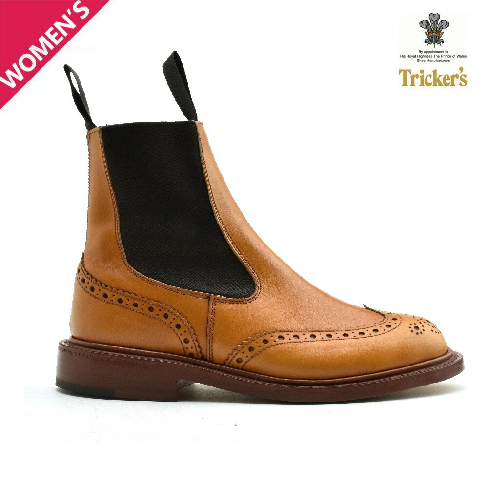 トリッカーズ チェルシーブーツ レディース サイドゴア ウイングチップ ブローグ エイコン TRICKER S HENRY[l2754]