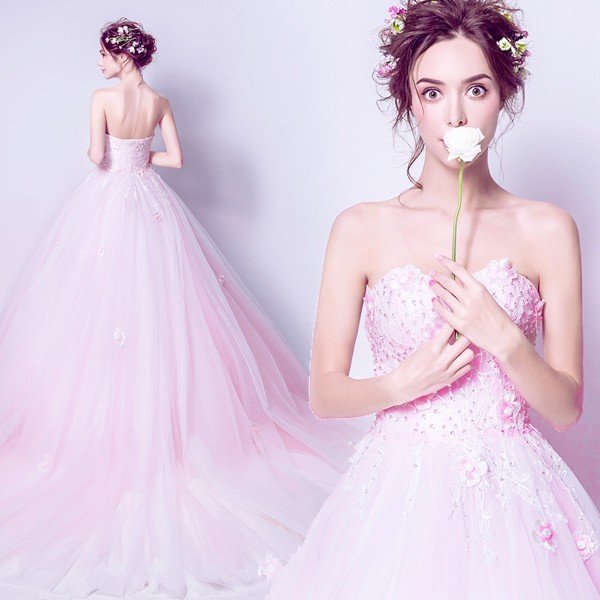 ウエディングドレス カラードレス コンサート 安い 結婚式 ロングドレス 演奏会 二次会 プリンセス