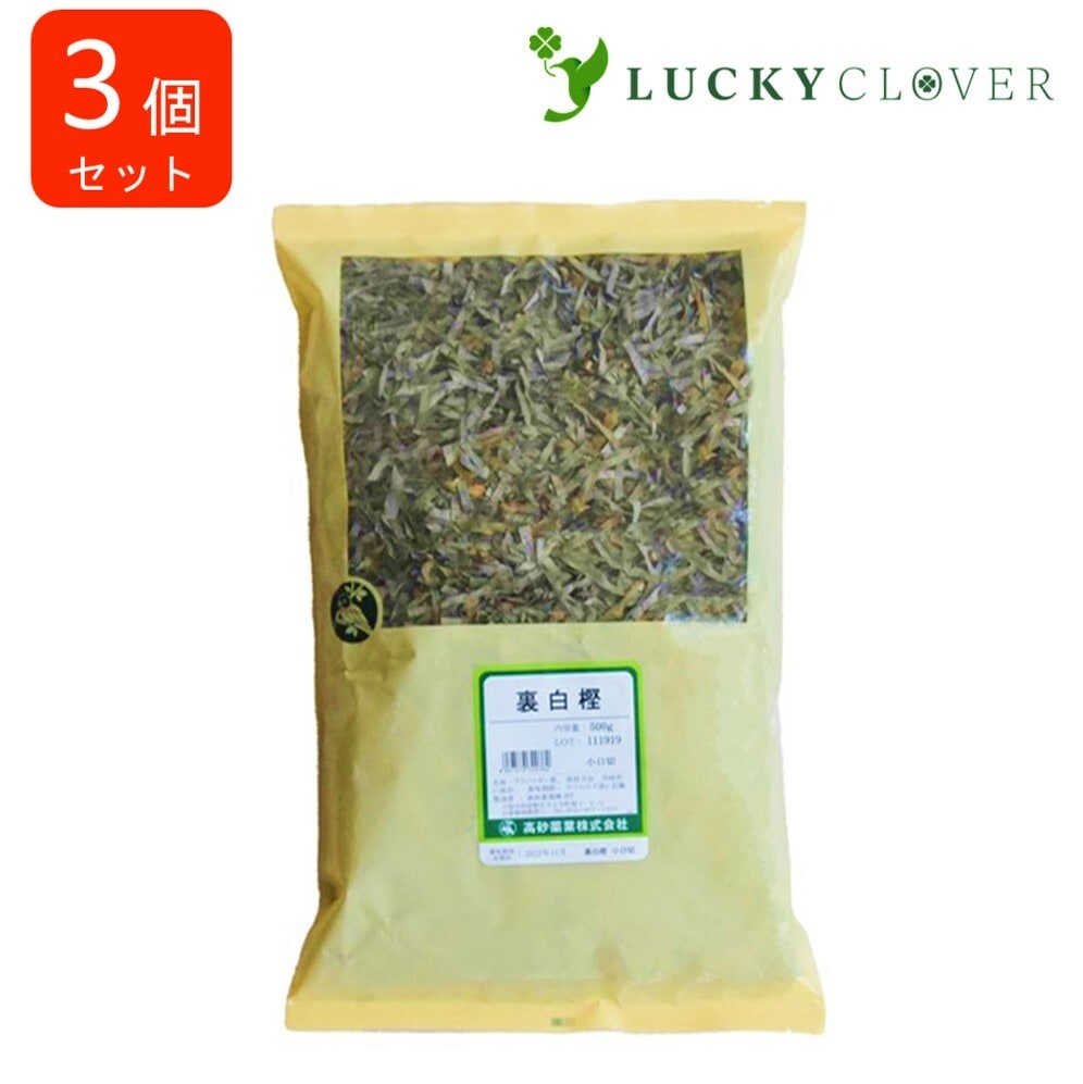 【3個セット】裏白樫 小口切 500g 高砂薬業 ウラジロガシ