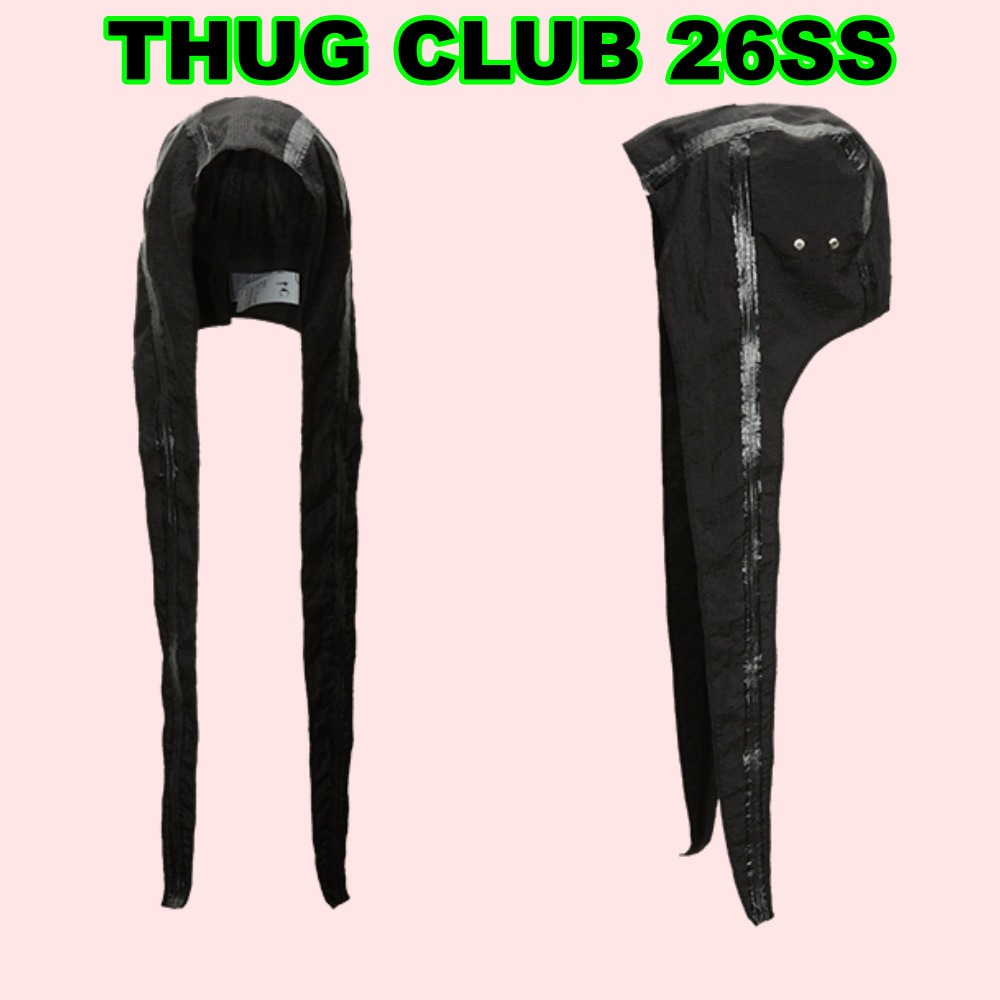 【Thug Club】26SS SEAM SEALED TAPED LINE HOODED SCARF