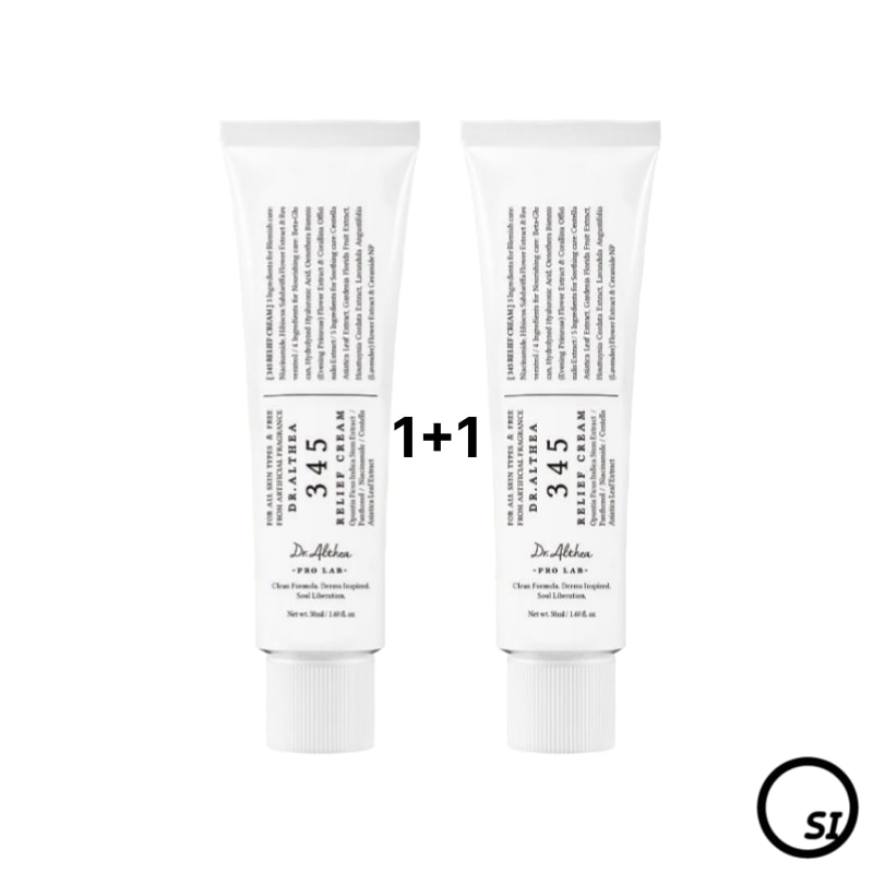 【1+1】345 レリーフクリーム 50ml x 2個 (トラブル鎮静/ にきび肌/ 保湿ケア)