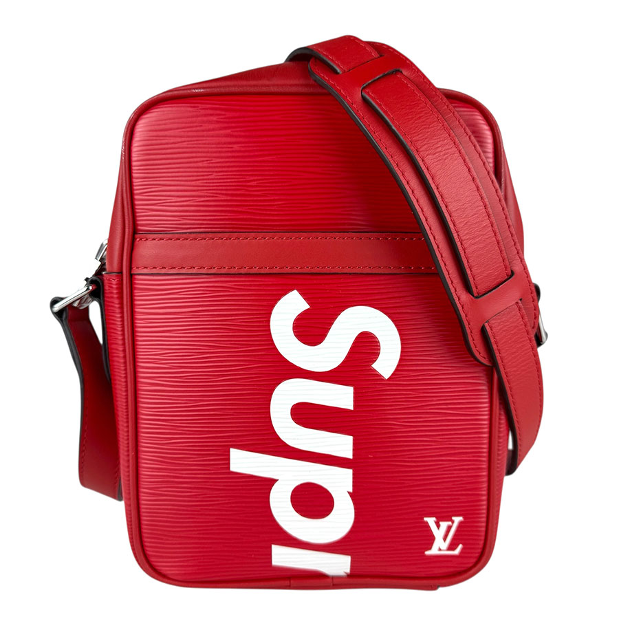 ルイ ヴィトン LOUIS VUITTON ショルダーバッグ Supremeコラボ エピ ダヌーブPM エピレザー レッド ユニセックス M53417 z9087