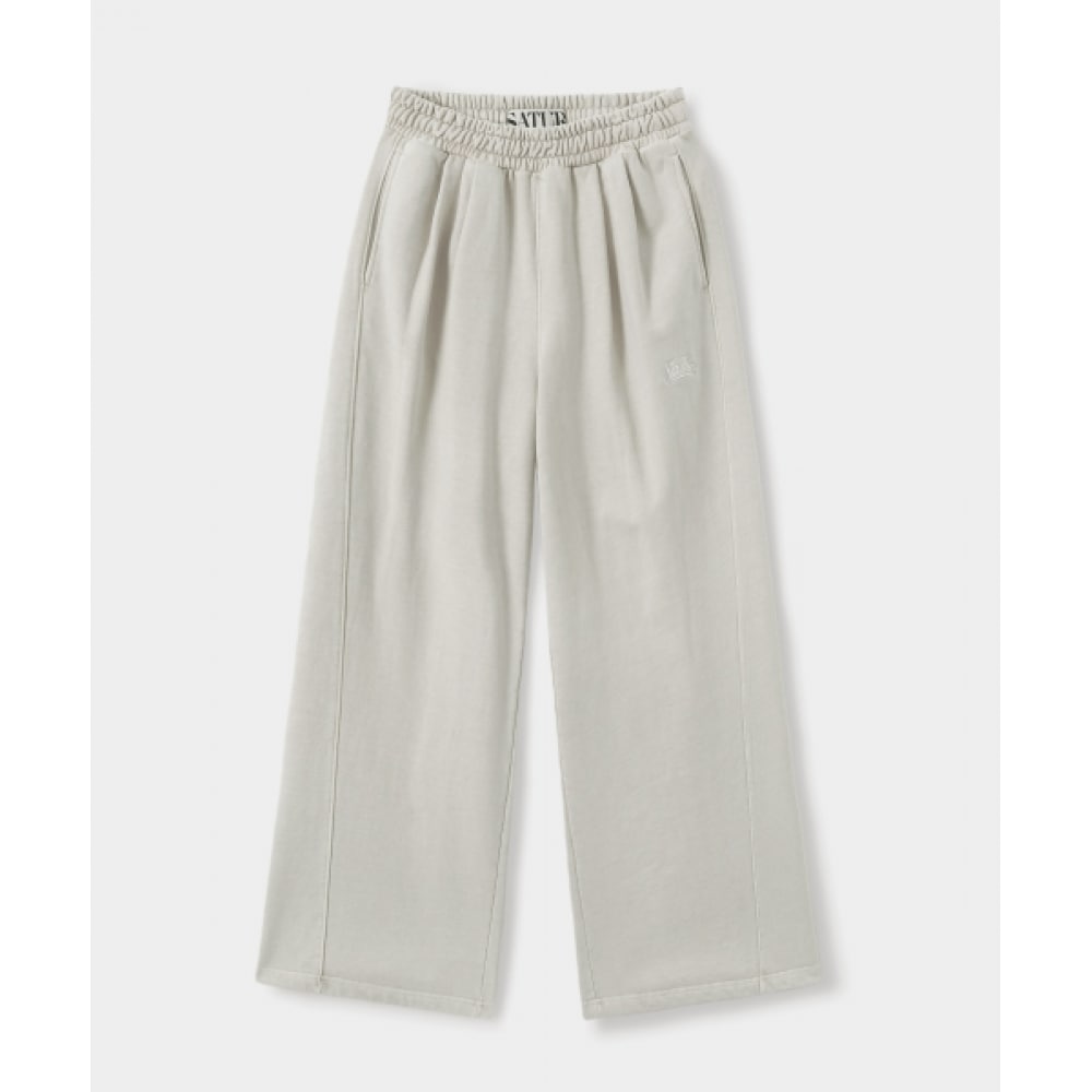 SATUR (W) Athina ワイドバンディングスウェットパンツビンテージベージュ