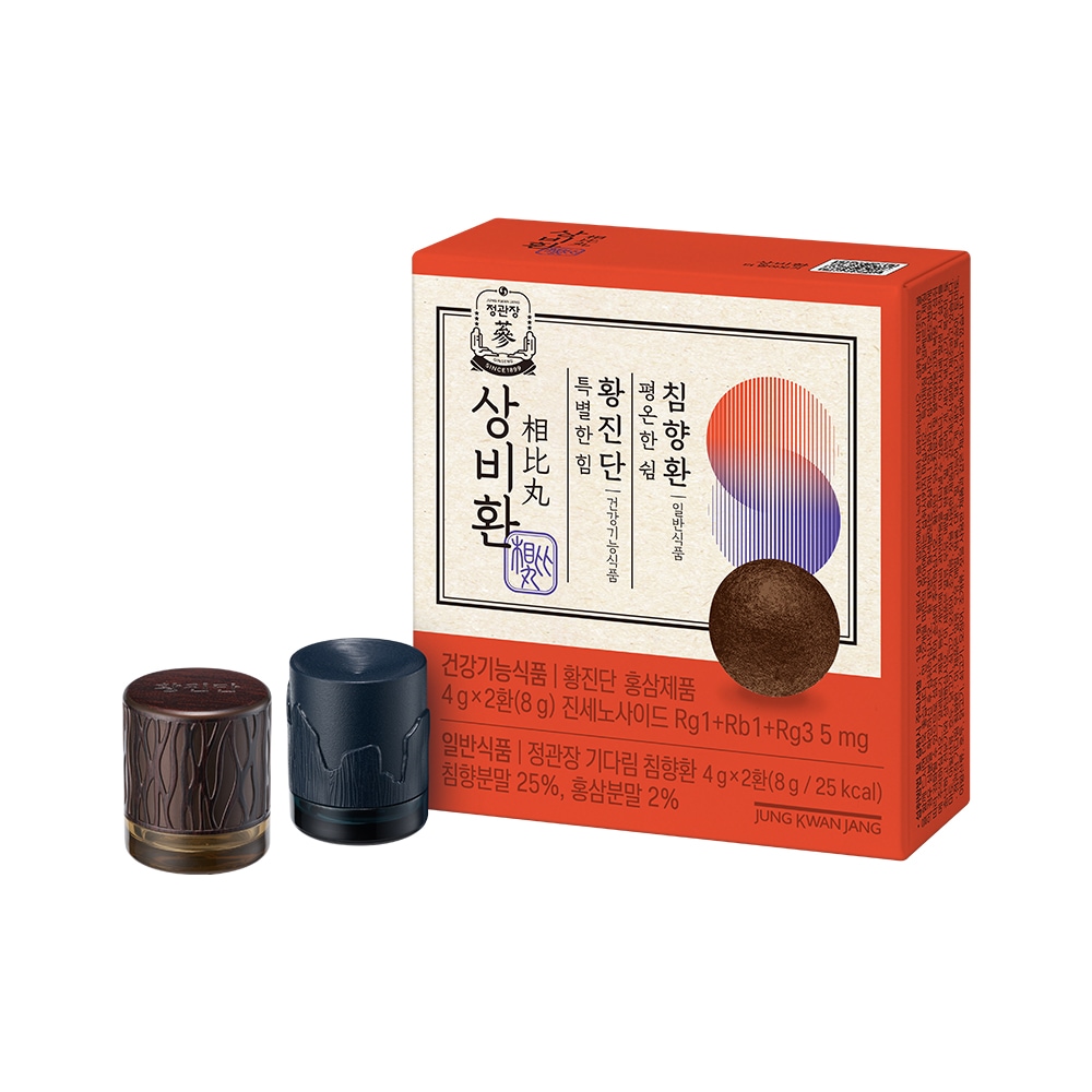正官庄 以上B丸 (黄真丹 4g 2丸 +沈香丸 4g 2丸), 沈香