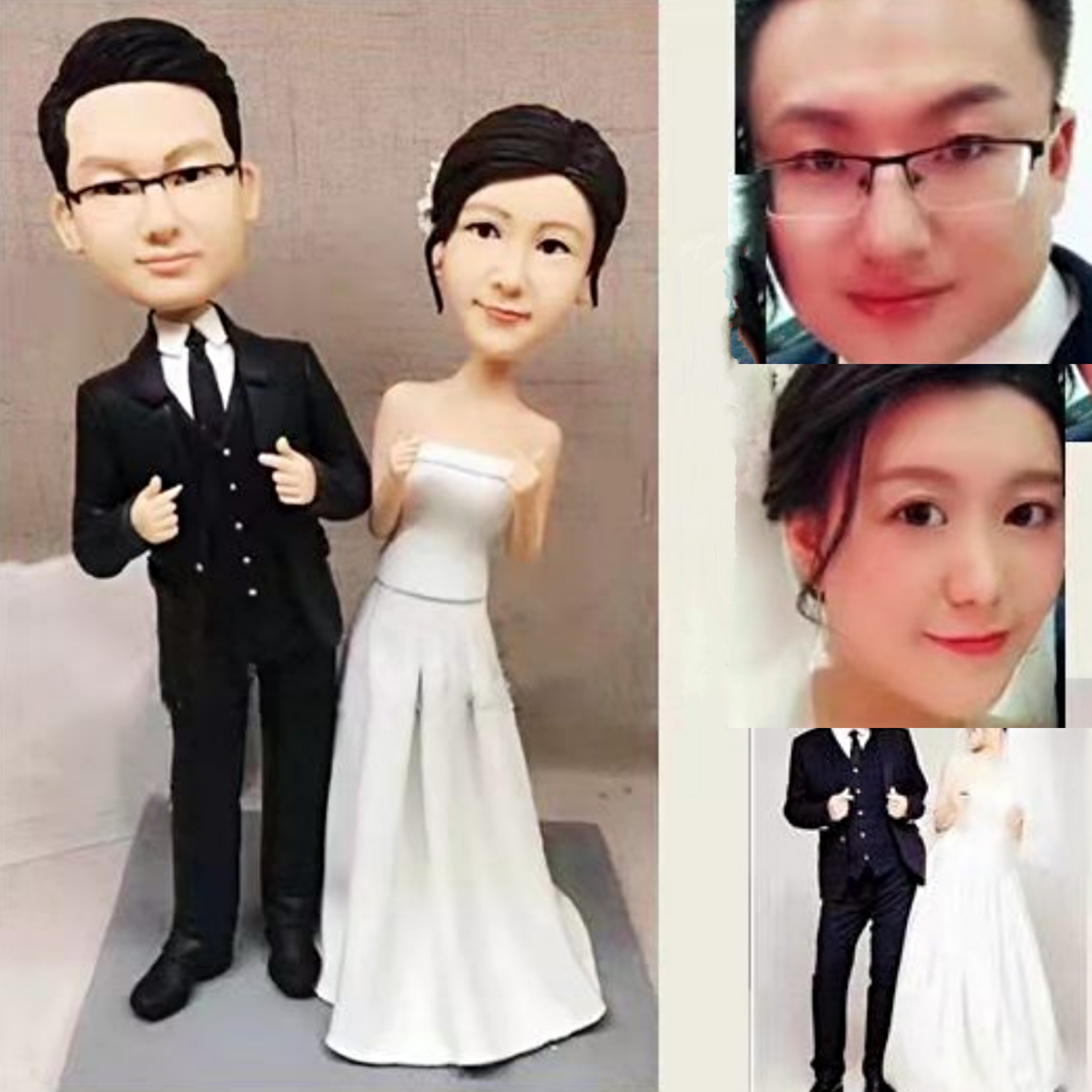 【オーダーメイド】3D肖像画 似顔絵 人形 フィギュア 結婚祝い 周年記念日 カップル 彼氏 彼女 夫婦 両親 贈呈品 記念品