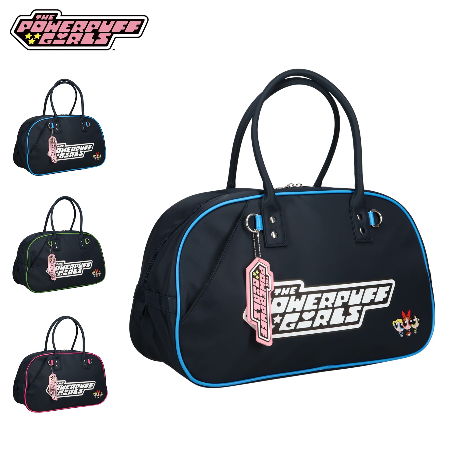 スクールバッグ ボストンバッグ マディソンバッグ スクバ レディース 刺繍 チャーム付き 高校生 女子高生 中学生 デイバッグ MADISON BAG ブラック TPGSR-02
