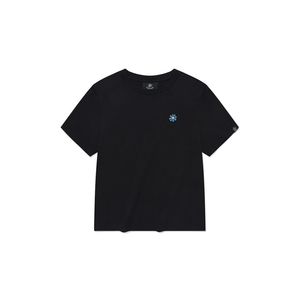 Whatitisnt 女性用フローリーワッフェンショートスリーブ T シャツブラック