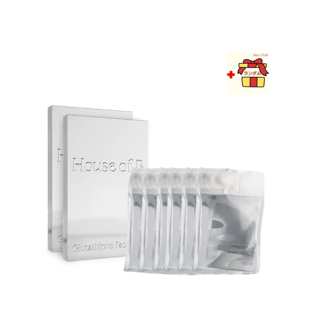 [ツヤ肌]発売200日の奇跡30万枚完売！ハウス オブ ビー グルタチオン フェイス フィルム 6枚(2週管理セット)99%高純度グルタチオン配合