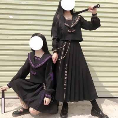 ダストマン木子ちゃんオリジナルJK制服二長袖不良ロング関西カーディガン刺繍