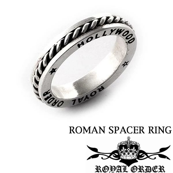 Royal Order メンズ レディース リング ROMAN SPACER RING SR137 指輪 【US6号 日本サイズ11号】