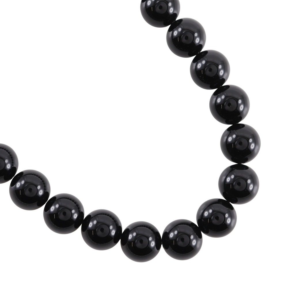 数珠セット ネックレス オニキス シルバー 黒 約88.5g レディース 中古品 Aランク