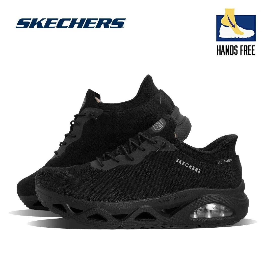 SKECHERS スケッチャーズ ウノ グライドステップ スニーカー UNO GLIDE STEP BLACK ( ブラック 黒 レディース スリップインズ ハンズフリー 履きやすい 脱ぎ履き簡単 1