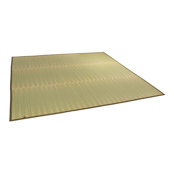 1080060120502 純国産 掛川織 花ござ い草 敷物 カーペット グリーン 江戸間4.5畳 (約261×261cm) メーカー直送