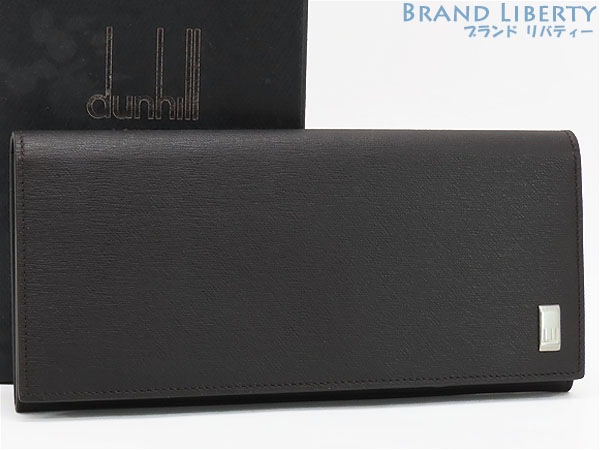 未使用ダンヒルサイドカー二つ折り長財布ダークブラウンレザーFP1010E