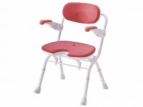 アロン化成 楽らく開閉シャワーベンチ U レッド 536085