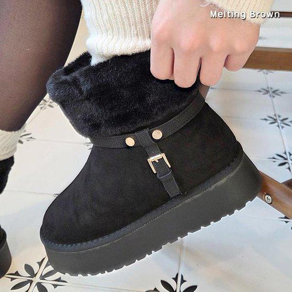 女性スエードアンクルファーブーツSS60