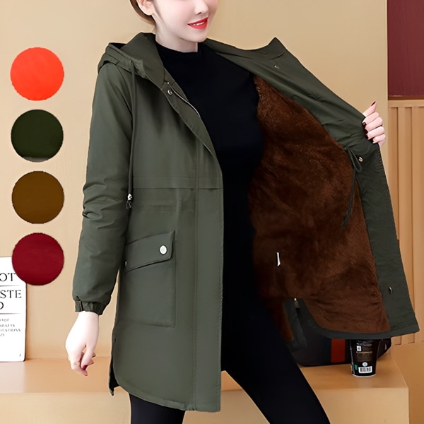 レディース トップス ジャケット プルオーバー コート ミリタリーコート ウィンドブレーカー アウター ミディアム カジュアルジャケット マウンテンパーカー ミドル丈 長袖 フード スリム ストレート