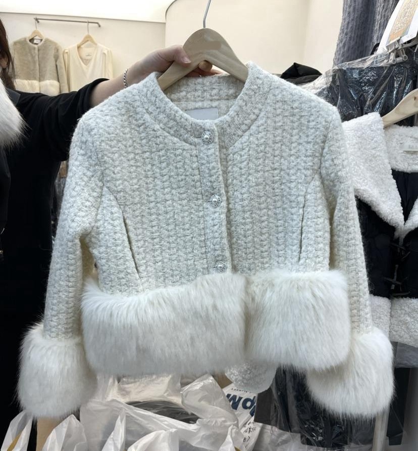 韓国秋の新作ファッションゆったり長袖ラペル留めモモパッチワークレディアウターレディス