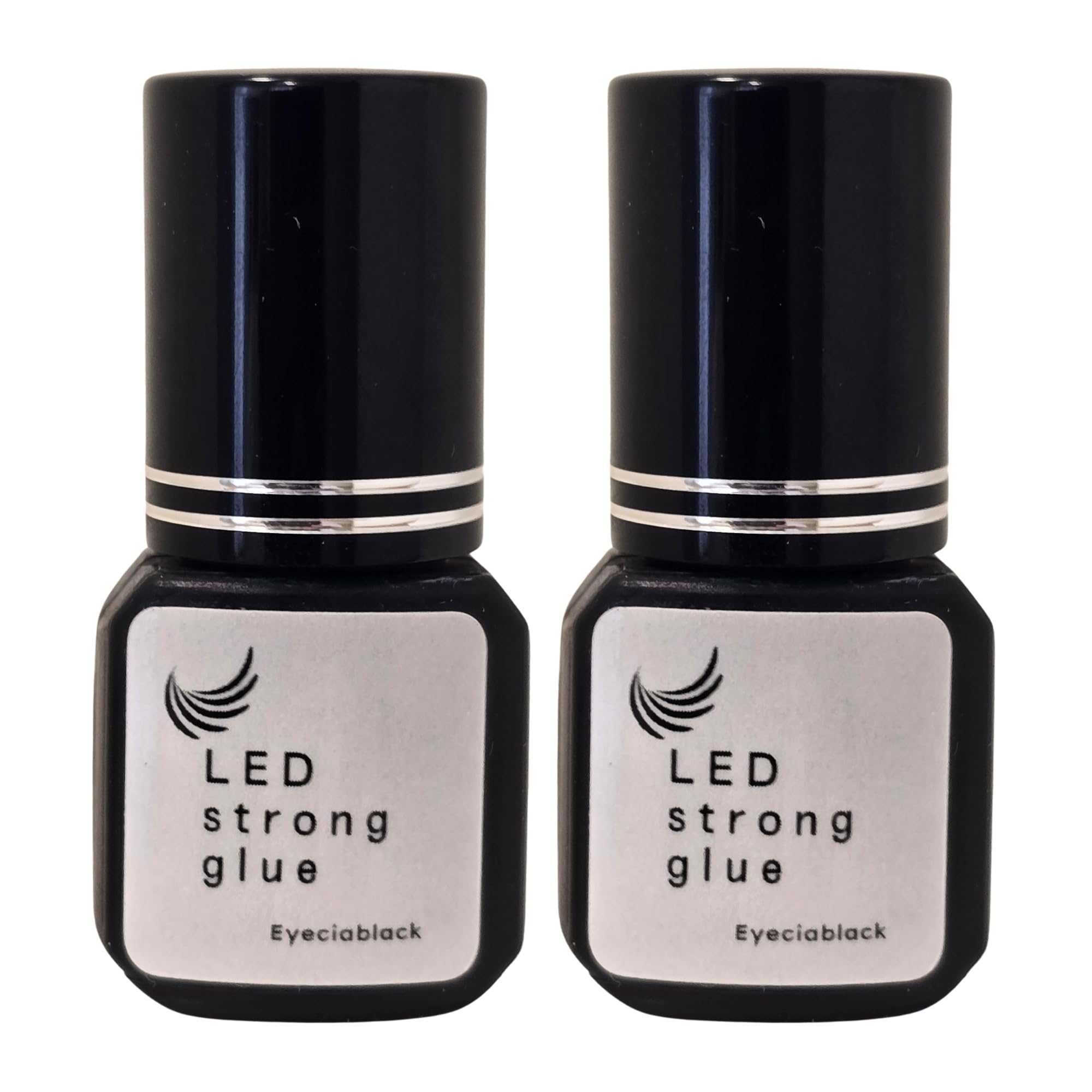 eyecia【サロン向け】プロ仕様 LED硬化 まつエク黒グルー 5g×2本 耐水性＆簡単お湯オフ 高持続力の接着剤 サロン用 ブラックグルー
