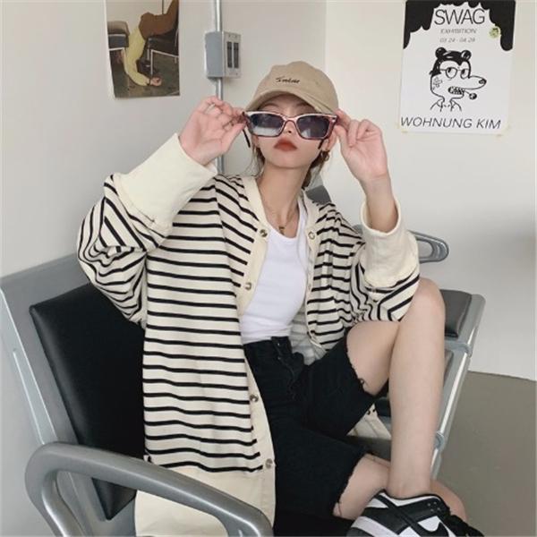 秋新作 パーカー ジャケット レディース ボーダー柄 ジップアップ パーカー チュニック 長袖 ゆったり 体型カバー カジュアル アウター