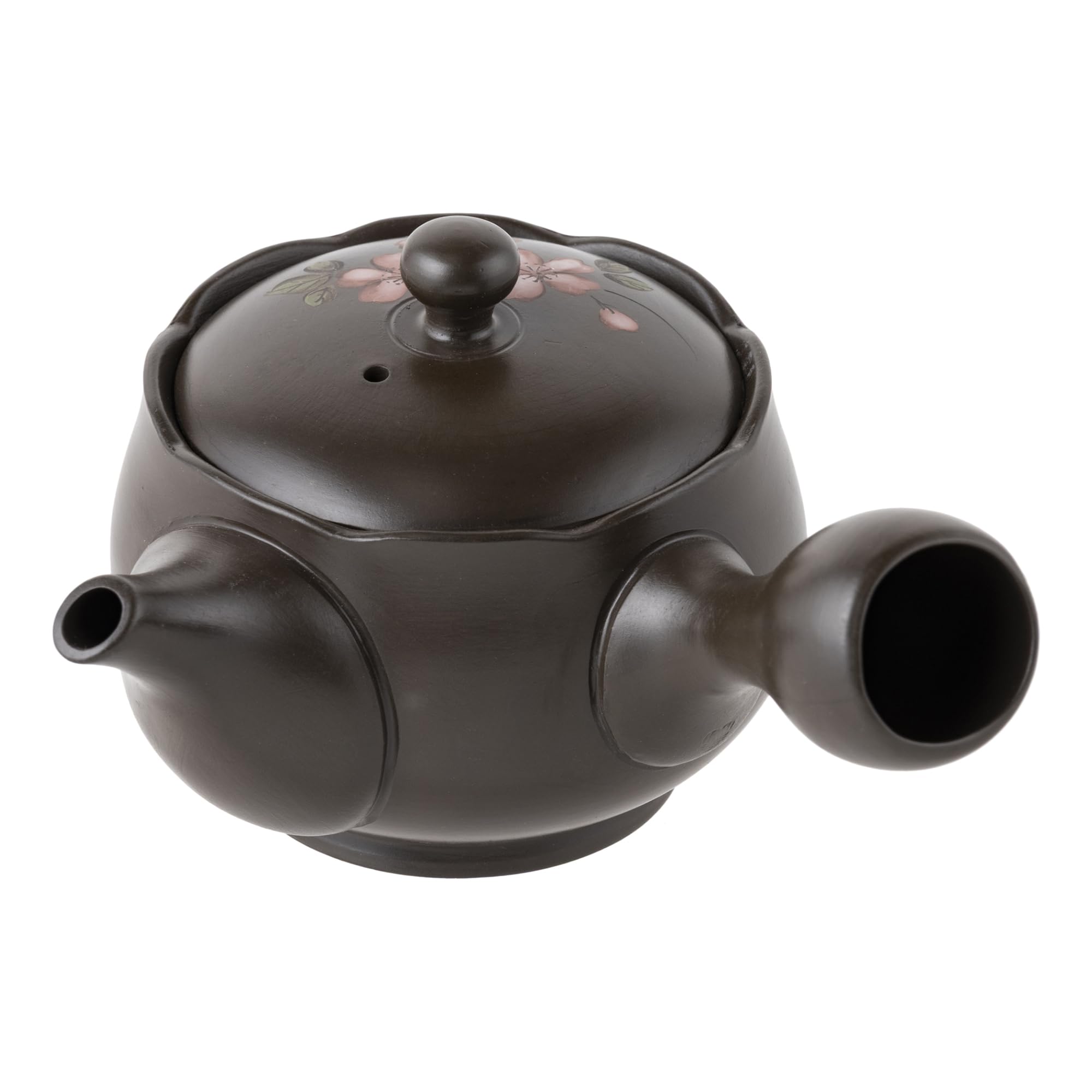 常滑焼 急須 竹春 ピンク桜 240ml 帯網 深蒸し茶 ほうじ茶 玄米茶用 日本製 箱入り tk007