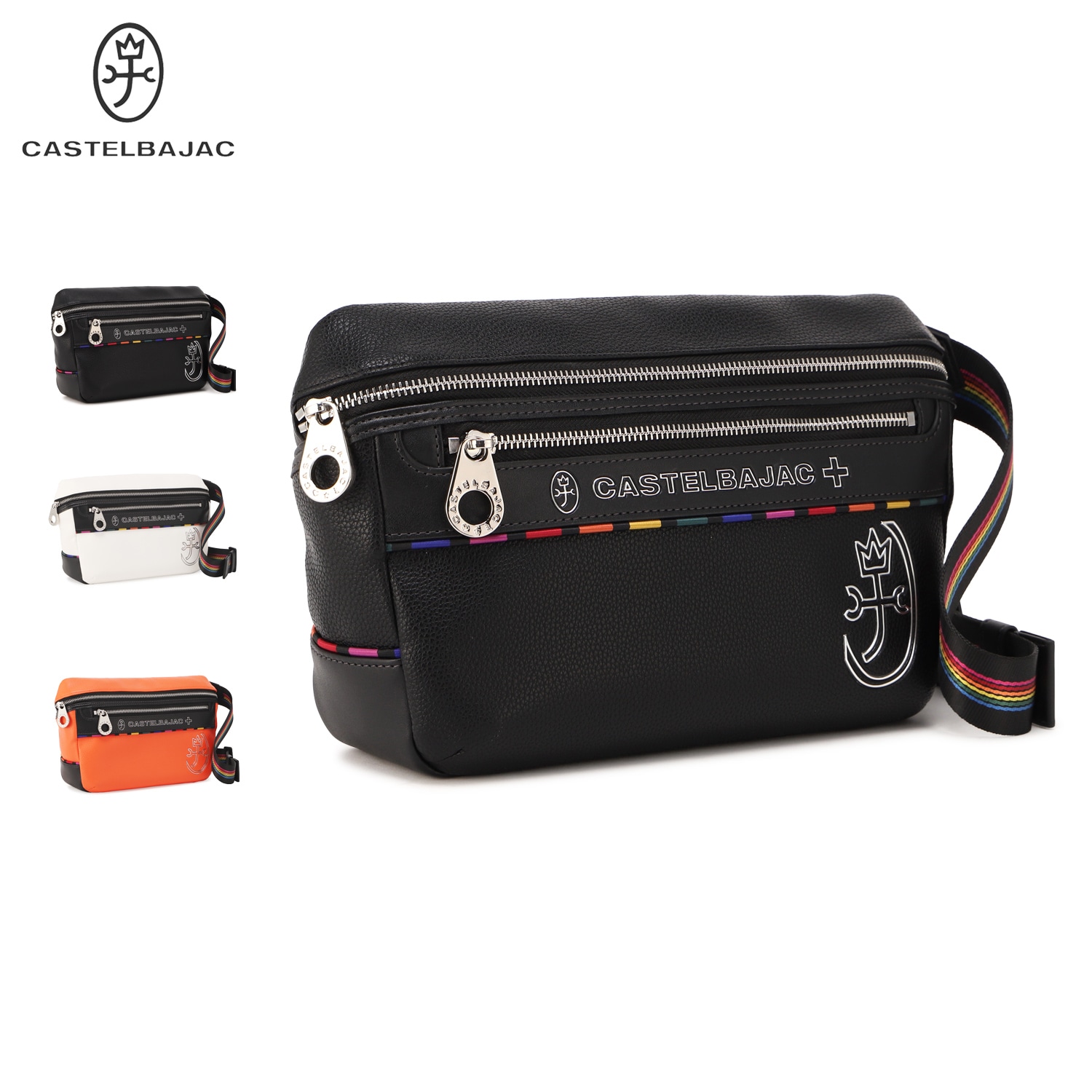 ショルダーバッグ ジューン メンズ レディース 斜めがけ 大人 軽量 大容量 ブラック ホワイト オレンジ 黒 白 28971