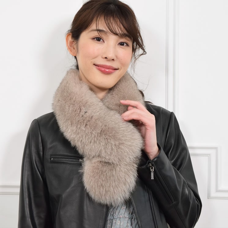 ファー マフラー 日本製 SAGAフォックスマフラー(F5010)