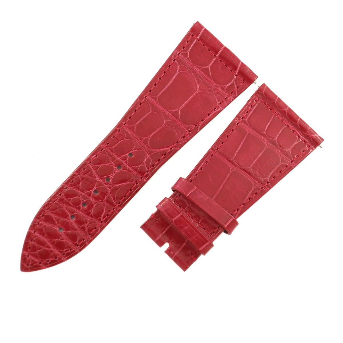 マスタースクエア 6000 KING用 クロコバンド メンズ 未使用 純正 シャイニー 艶 30mm レッド 赤 3年保証