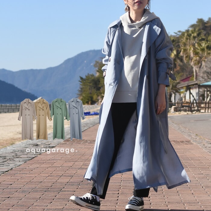 風を纏ってふわりと揺れる！シアートレンチコート