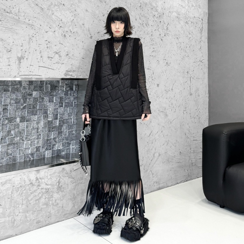 【J.Fashion】 キルティングベスト vネック 中綿ベスト おしゃれ レディース 関連商品購入可能 メガ割