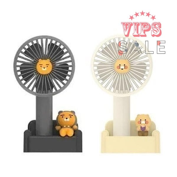 カカオフレンズ ミニ扇風機ハンディファン ライアン アピーチ RYAN 韓国 Qoo10] カカオフレンズ リラクシングハンディ扇風機/ (ライアン