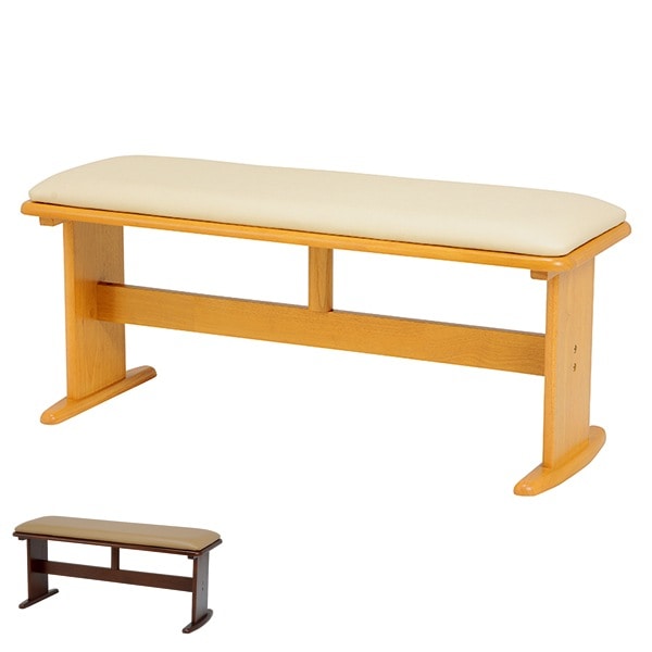 ダイニングベンチ 2人掛け クッション付 幅100cm 椅子 イス ベンチ チェアー ベンチチェア チェア 長いす ダイニング リビング 2人用 木製