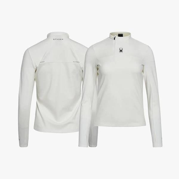 女性ランニングプロウェブハーフジップTシャツ SPHFCNRL282WIVY 709758