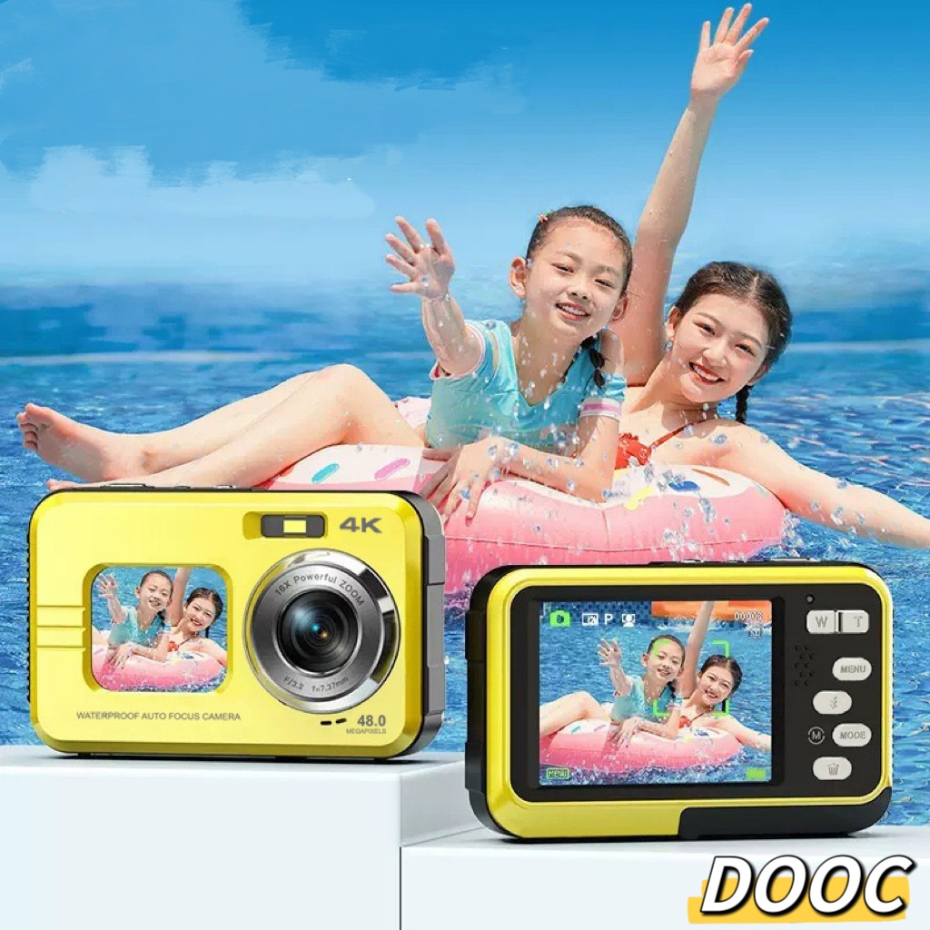 【限定セール】カメラ デジタルカメラ 小型 3.5M防水 4800万画素 4k録画 録画 自撮り デジタルカメラ 写真撮影 キッズカメラ 軽量 水中写真 男女 誕生日