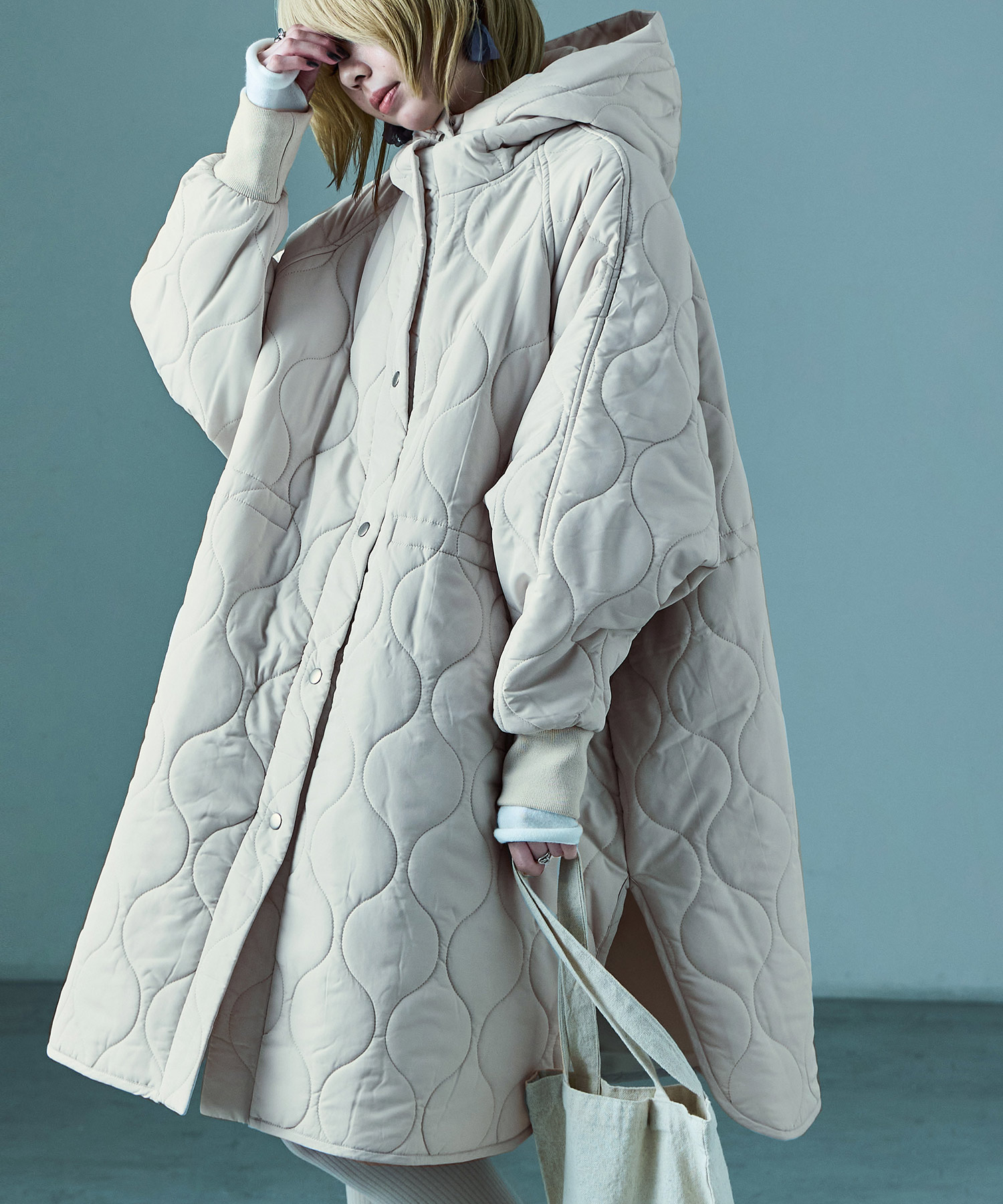 フード付き オーバーサイズ キルティングロングコート モンスターパーカ キルティングコート レディース コート アウター ブルゾン 中綿ジャンパー キルティング 防寒 ジャケット カジュアル 軽い