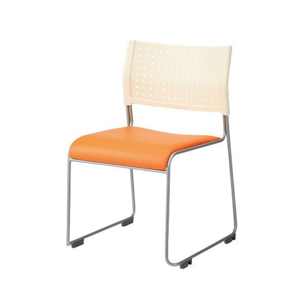 会議イス ASL-110PV-OG オレンジ