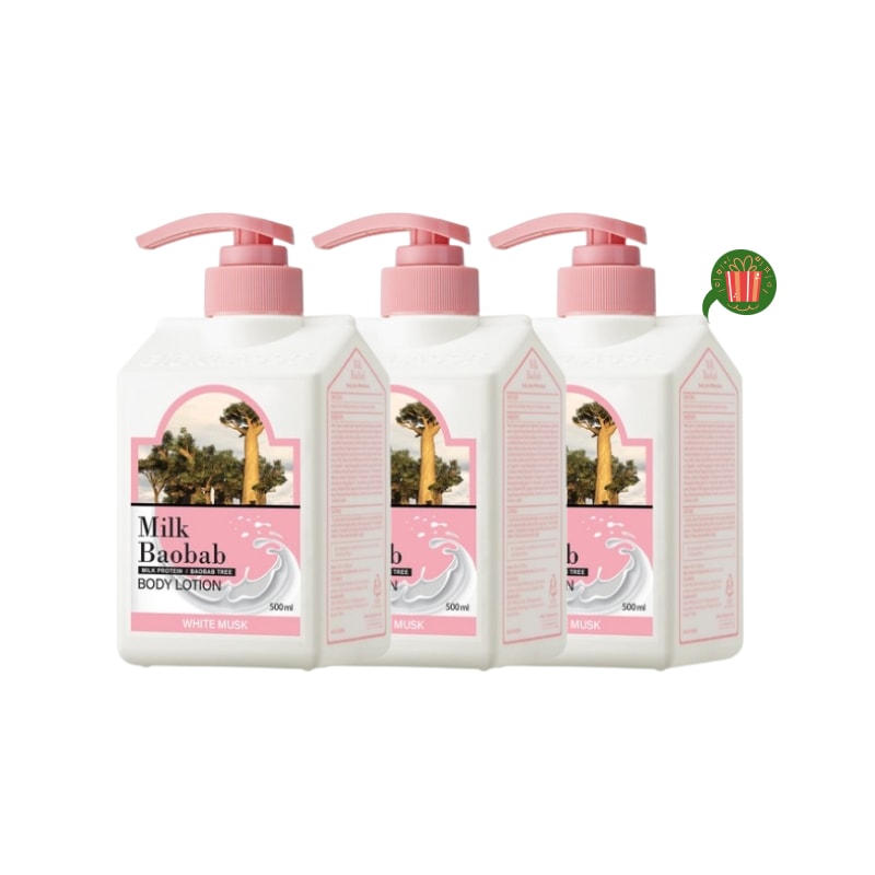 ボディローション いい香りホワイトムスクの香り500ml ×3 高保湿 しっとり なめらか肌 低刺激 乾燥肌ケア 長時間潤い持続 韓国ボディケア