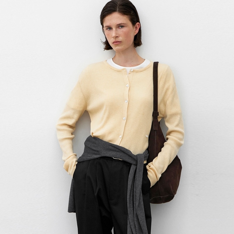 (CD-2223)ESSENTIAL NOAH CROP CARDIGAN