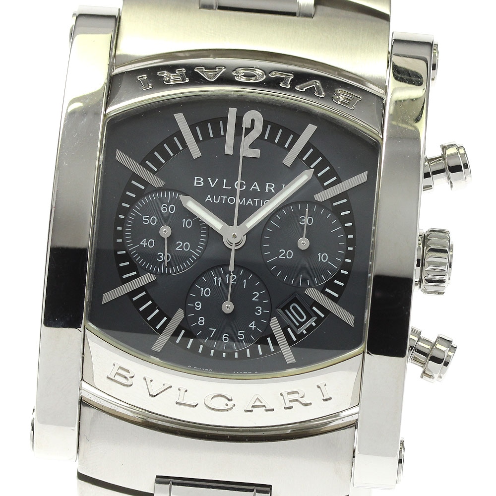 ブルガリ BVLGARI AA44SCH アショーマ クロノグラフ デイト 自動巻き メンズ _814671【中古】