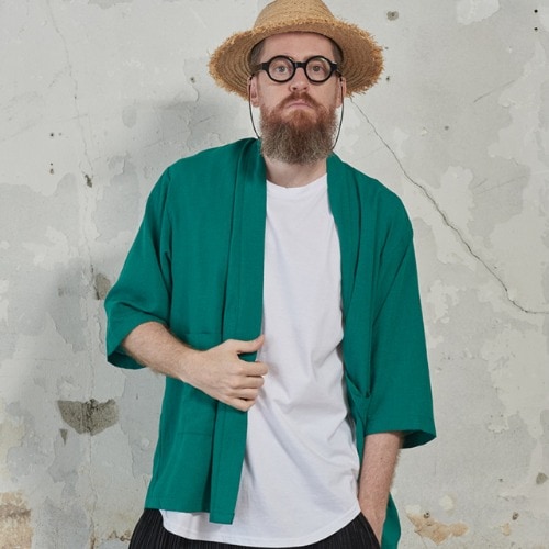 [送料無料]スミスアもーローブシャツカーディガングリーン