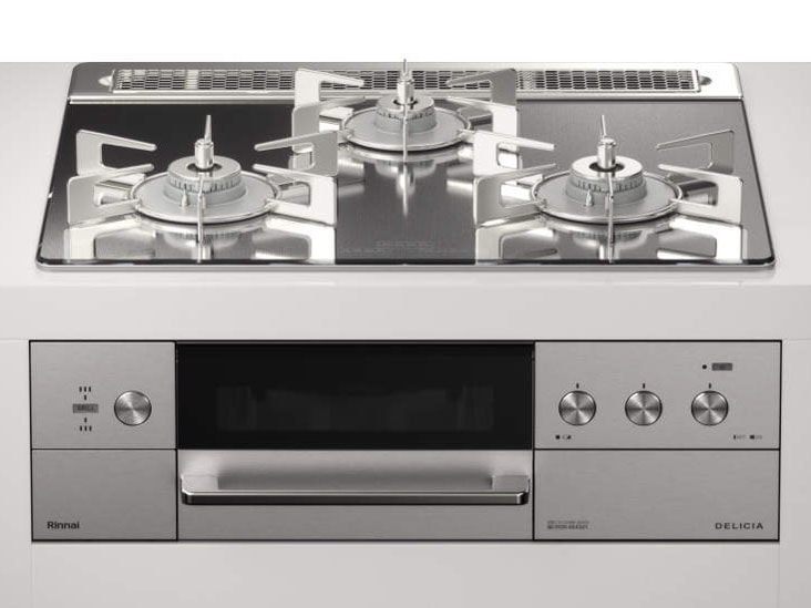 ビルトインコンロ DELICIA デリシア 3口 3V乾電池タイプ ココット別売 都市ガス 13A 60cm プラチナミラーD RHS31W30E13RASTW-13A