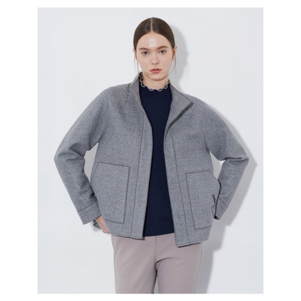 (オリビアローレン) エンブロイダリーポイントバンドカラージャケット_VVCCL4S1371