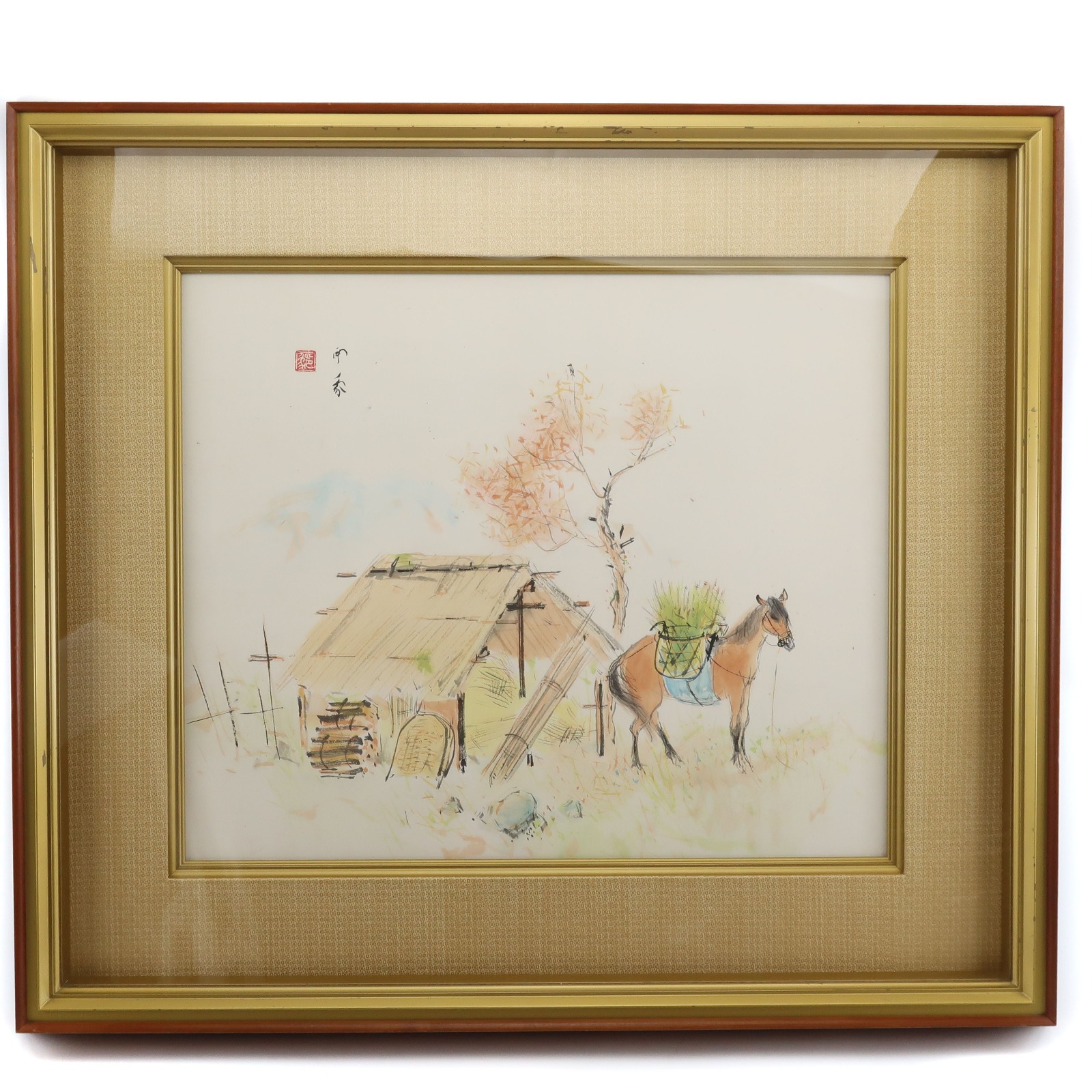 堂本印象 野子屋と馬 11号 絵画 ゴールド ユニセックス 中古品 A-ランク 86,900円