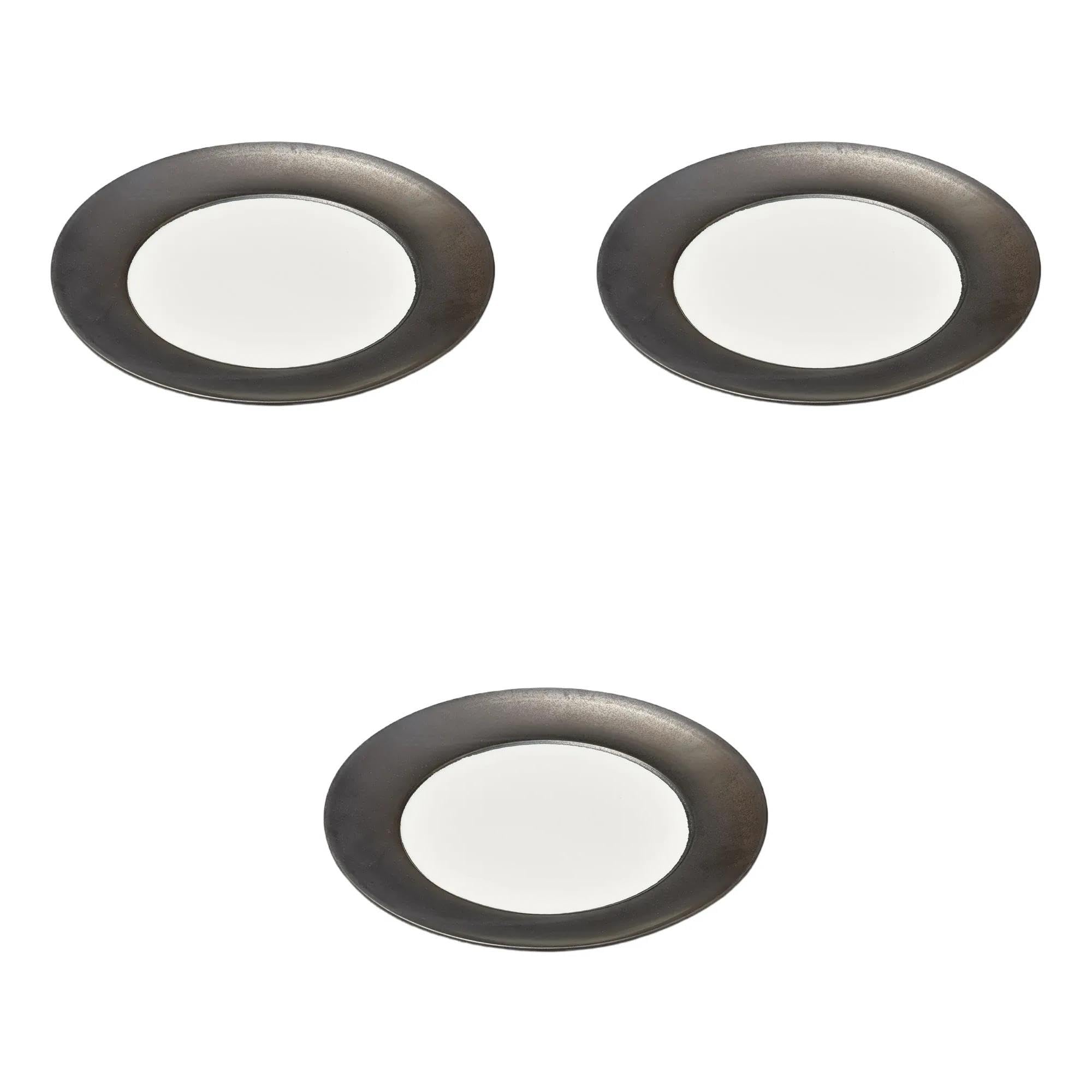 3個セット 鉄観音リム7寸皿 [ 22×2.2 ] 中皿 セトモノホンポ(Setomonohonpo)