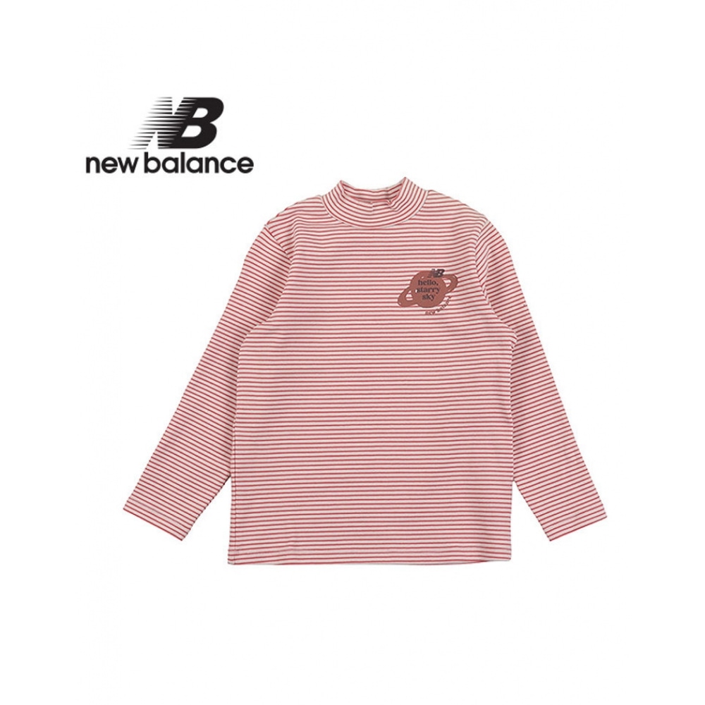 ニューバランスキッズストライプネックポーラーTシャツ (NK9BC4601U-39) _アイボリー