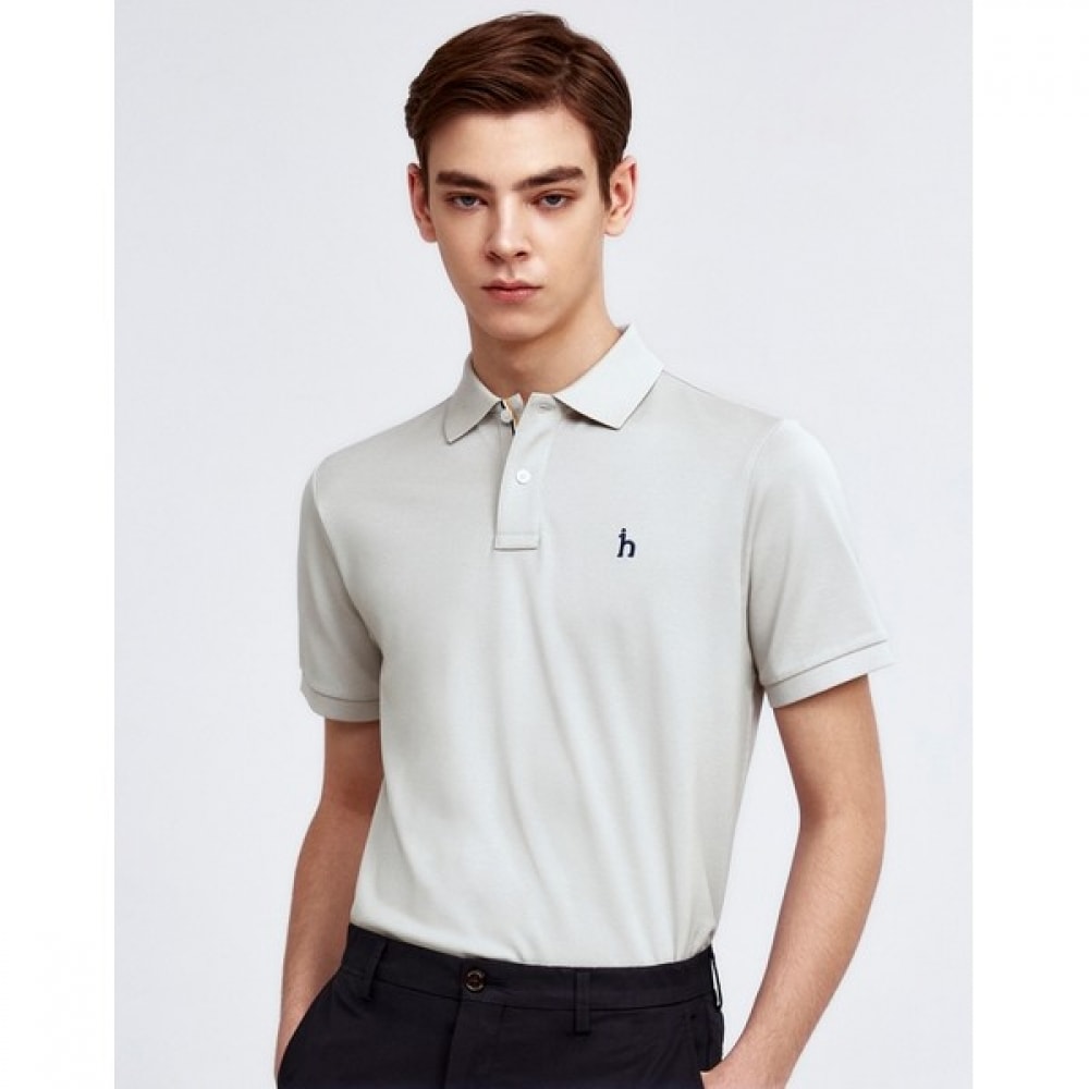 (ヘッジズ) 24SS ライトグレーショートスリーブピケ T シャツ HZTS4B403G1