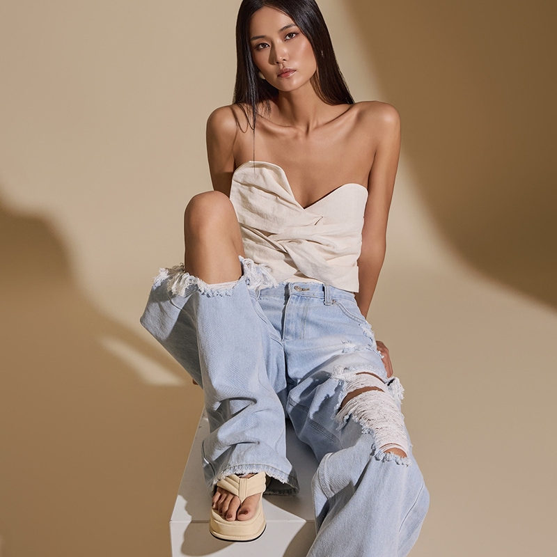 B9157 チューブトップ ブラウス