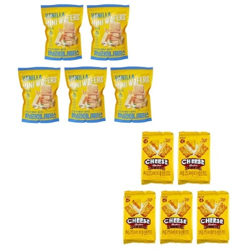 ノーブランドバニラミニウェハス300g x 5個+チーズバターサンド190g x 5個学校事務所 9,613円