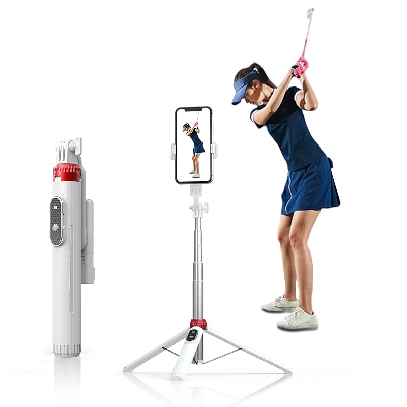 EUG-PRODUCTS ゴルフ練習器具 スイング撮影器具 スマホスタンド ゴルフれんしゅう器具 撮影 素振り ホルダー 自撮りパッティングトレーニング補助具 アライメントスティックに対応 室内 ゴル