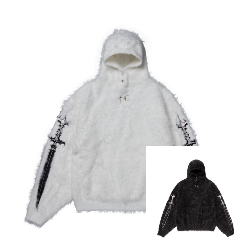 【THUG CLUB】 PACK FUR SWORD HOODIE : 2COLORS